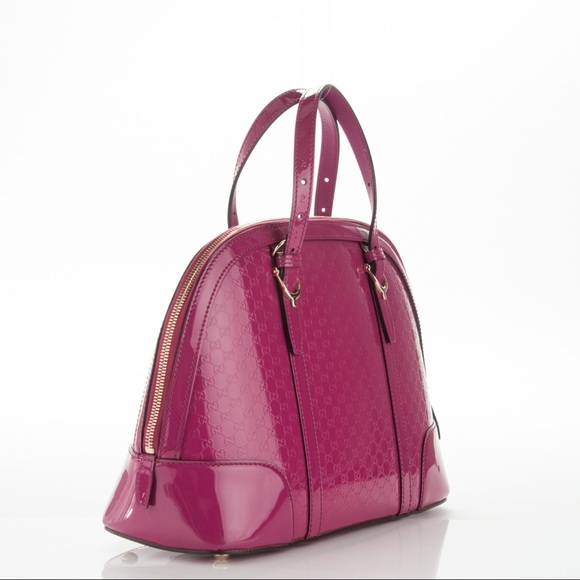 Gucci Nice Microguccissima Patent Leather Top Handle Bag, Fuchsia - Picture 2 of 7